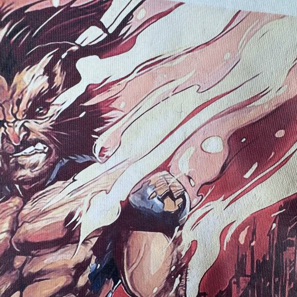 Darc Sport x Marvel Wolverine 'Still Standing' White Graphic Tee (410/1000) Sz L - Picture 4 of 9